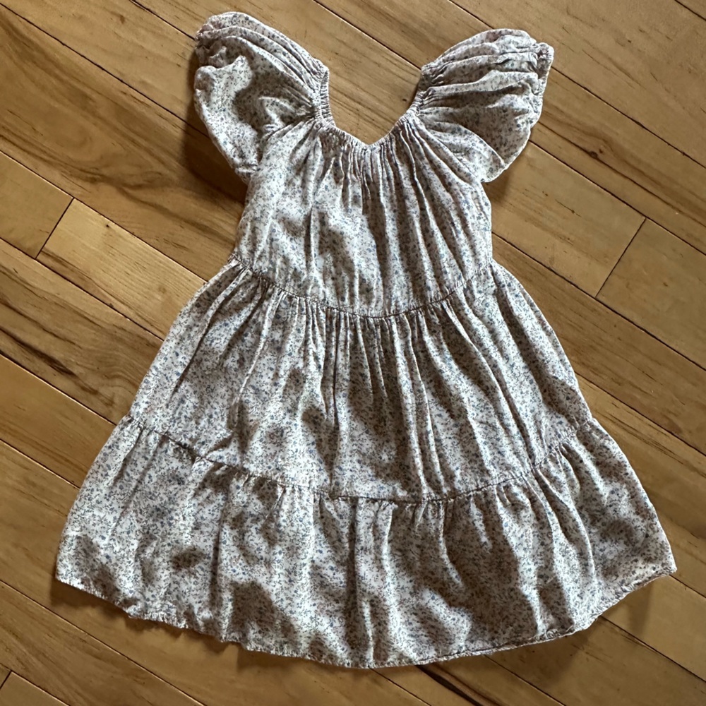 icloth Boutique Floral Puff Sleeve Kids Floral  Dress